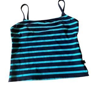 Nautica Swim Top two tone Navy/Turquoise Sz 10